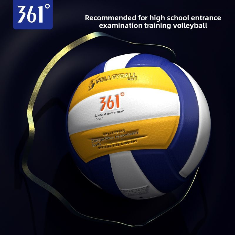 361 Degree Leather Volleyball No. 5 PU High Elasticity Non-Hand-Hurting Training Physical Exam Soft Volleyball Special for High School Entrance Exam Students Competition