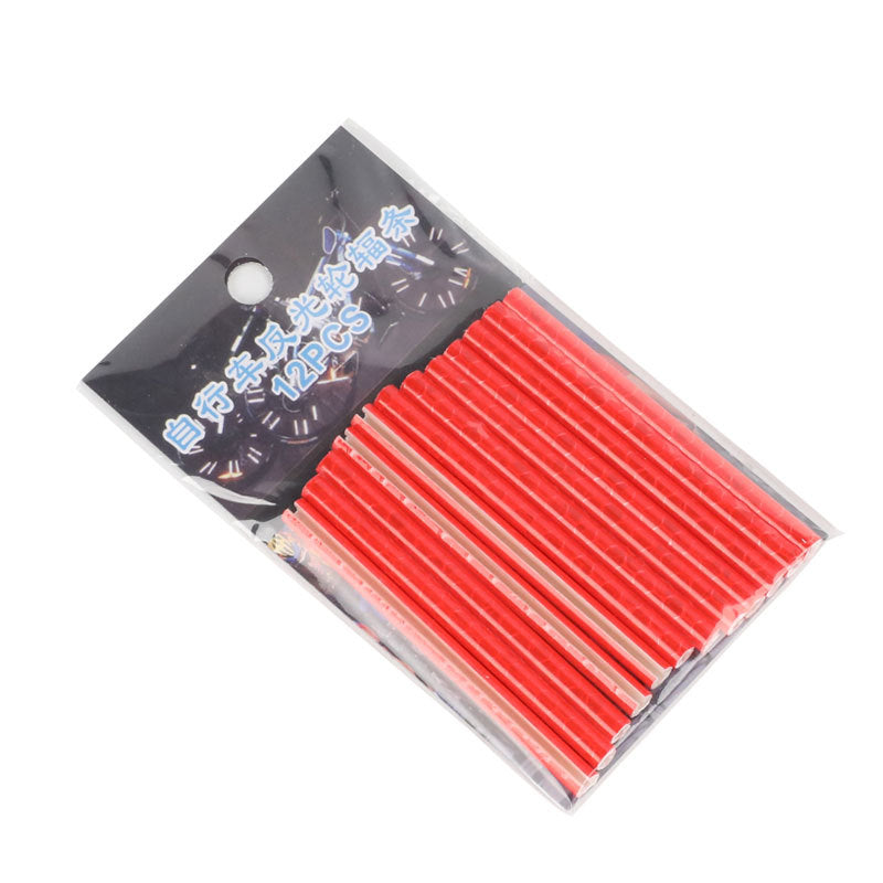 New Color Bicycle Reflective Stripe Hot Wheels Dead Fly Steel Wire Card Bar Bicycle Equipment 12 Pieces Per Pack
