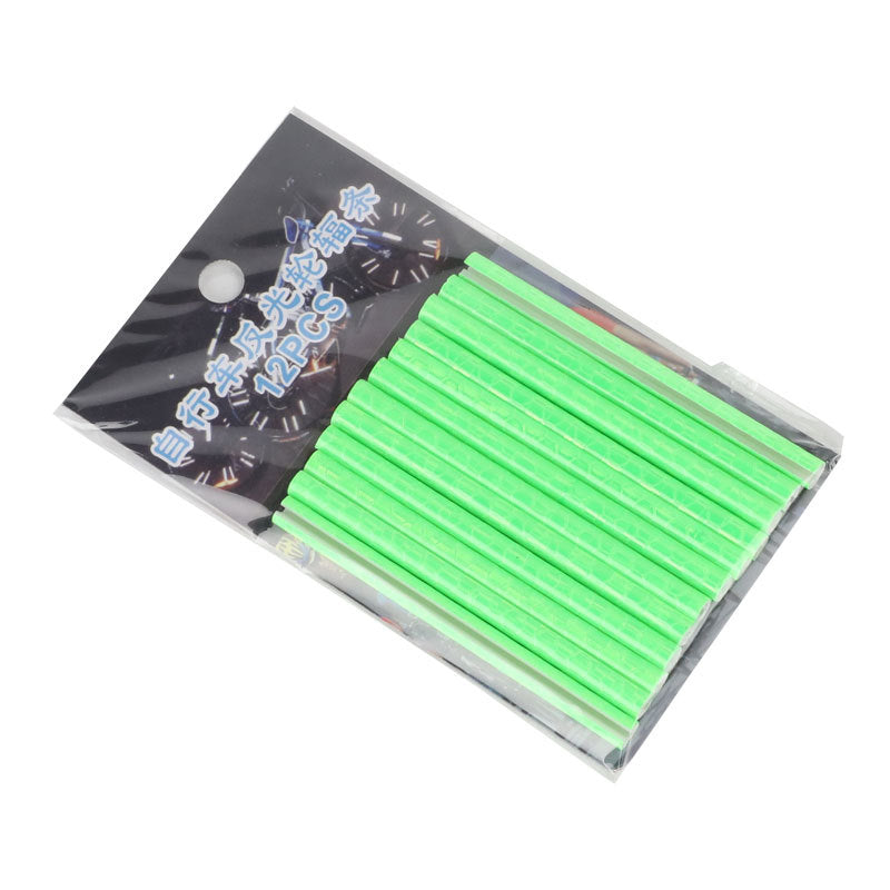 New Color Bicycle Reflective Stripe Hot Wheels Dead Fly Steel Wire Card Bar Bicycle Equipment 12 Pieces Per Pack