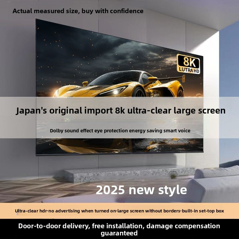 2025 Top New Model Original Imported Frameless 100inch HD TV 55/65/75/85 Voice Full Screen