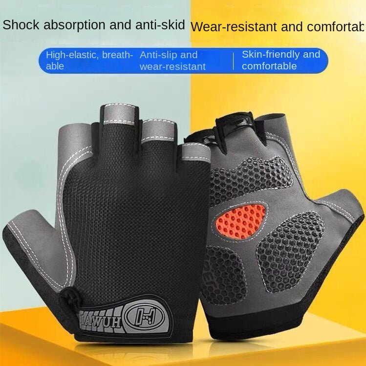 Half Finger Gloves Men and Women Riding Sports Fitness Summer Open Finger Outdoor Mountaineering Cycling Breathable, Non-Slip, Wear-Resistant Gloves
