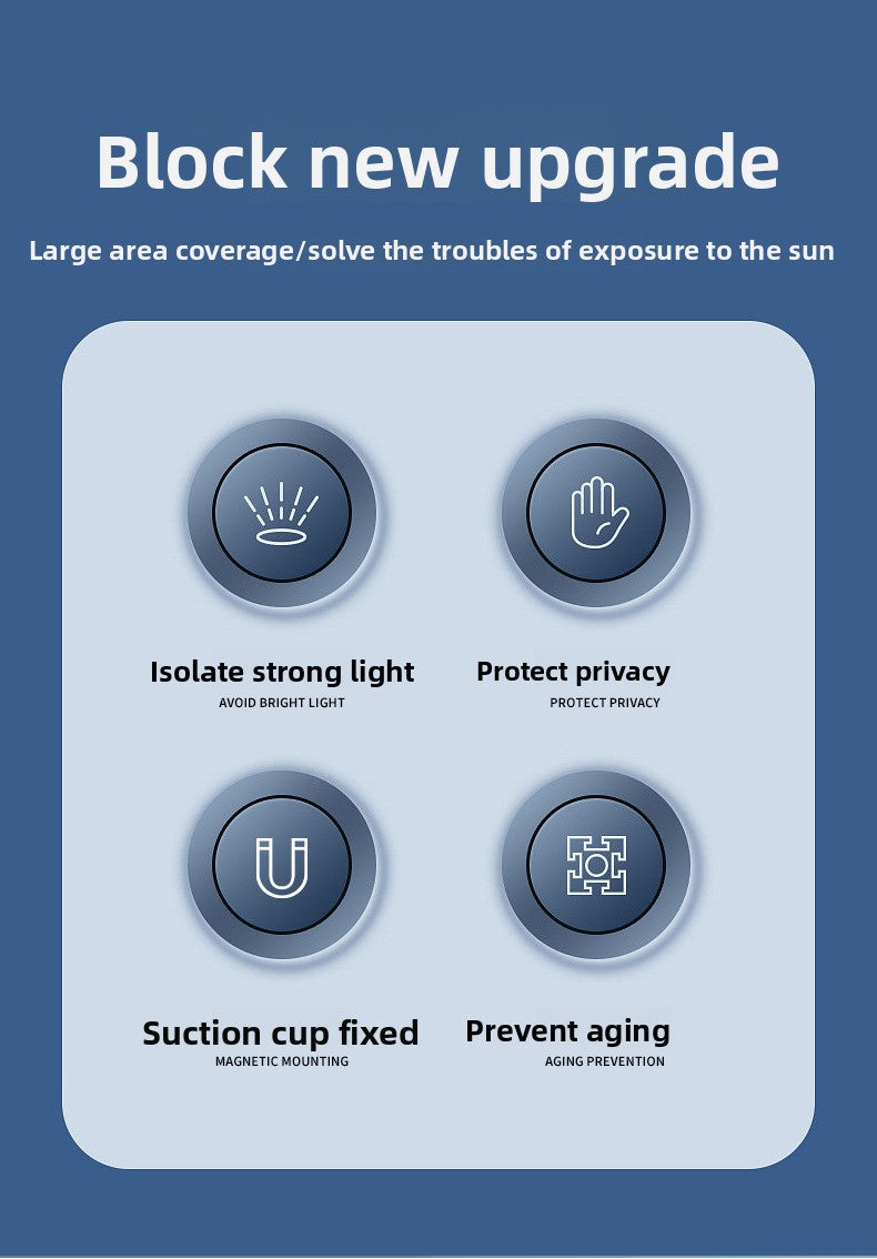 Car Titanium Silver Sunshade Rear Window Shade Curtain Rear Block Sun Protection Heat Insulation Sunshade Cover Car Interior Light Shield Car-mounted Sunshade Block