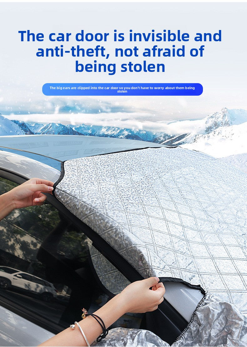 Car Magnetic Sunshade Curtain Front Windshield Sunshade Light Blocking Summer Heat Insulation Sunshade Car Accessories Sunshade