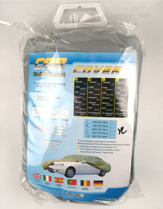 Car cover PEVA Single Layer Car Cover Car Sunshade Rainproof Sunproof Universal Type Printable LOGO Car Cover