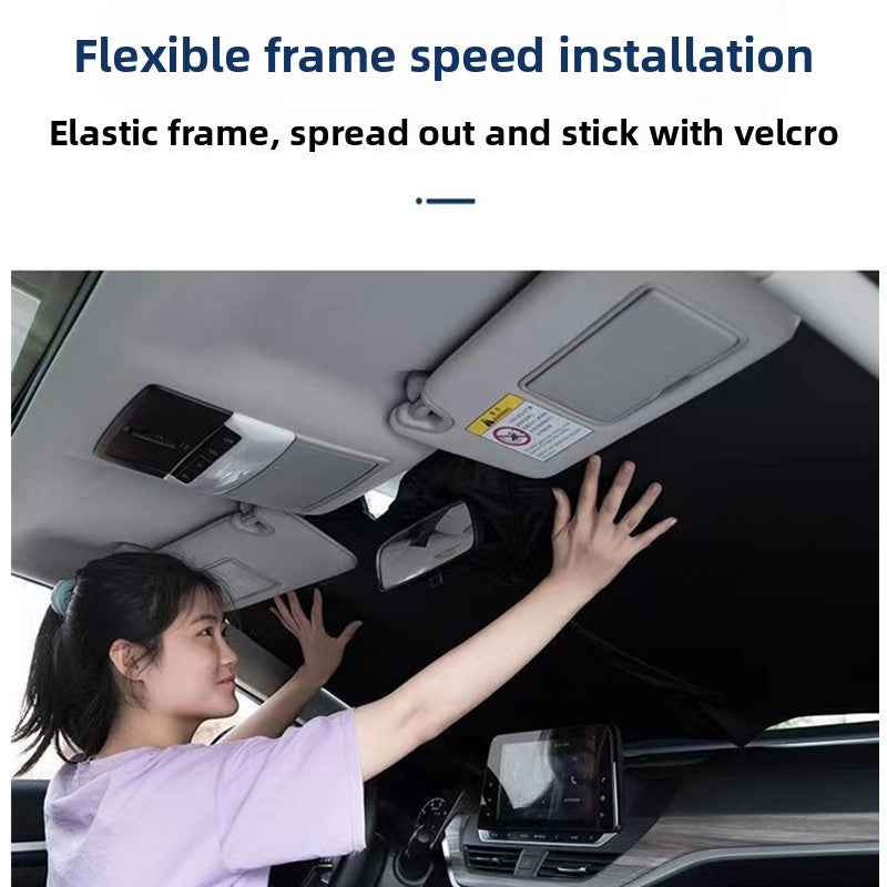 Car Sunshade Umbrella Sun Protection Heat Insulation Silver Coating Anti-Glare Side Window Sunshade Windshield Sunshade Front Shield