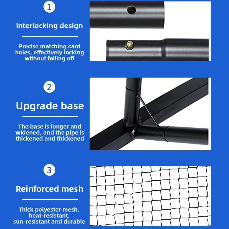 Pickleball Net Outdoor Tennis Net Frame Indoor Portable Mobile Pickleball Net Competition Standard Net