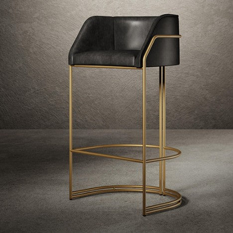 Light Luxury Metal High-End Bar Stool with Adjustable Height, Swivel Backrest, Suitable for Home and Bar Use, High-End Bar Stool Chair