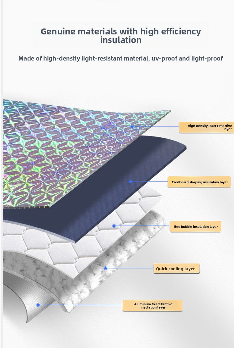 Laser Sunshade Car Sunshade Sunshade Front Windshield Sunshade Summer Supplies Front Sunshade Heat Insulation