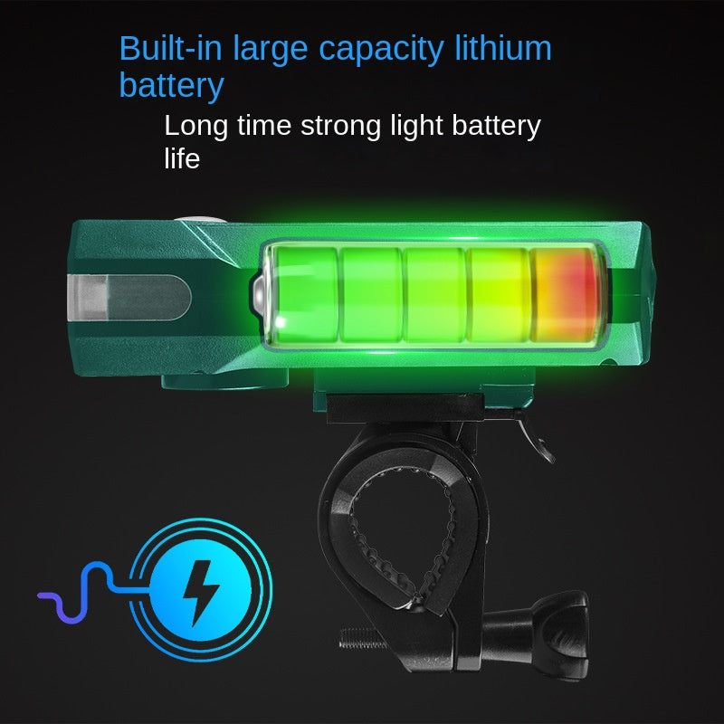 Mountain Bicycle Lights Night Riding Lights Bright 600 Lumen USB Charging Outdoor Waterproof Horn Light Bicycle Light Headlight