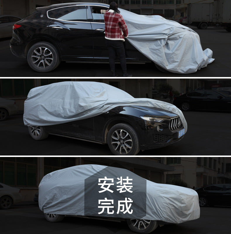 Car cover PEVA Single Layer Car Cover Car Sunshade Rainproof Sunproof Universal Type Printable LOGO Car Cover