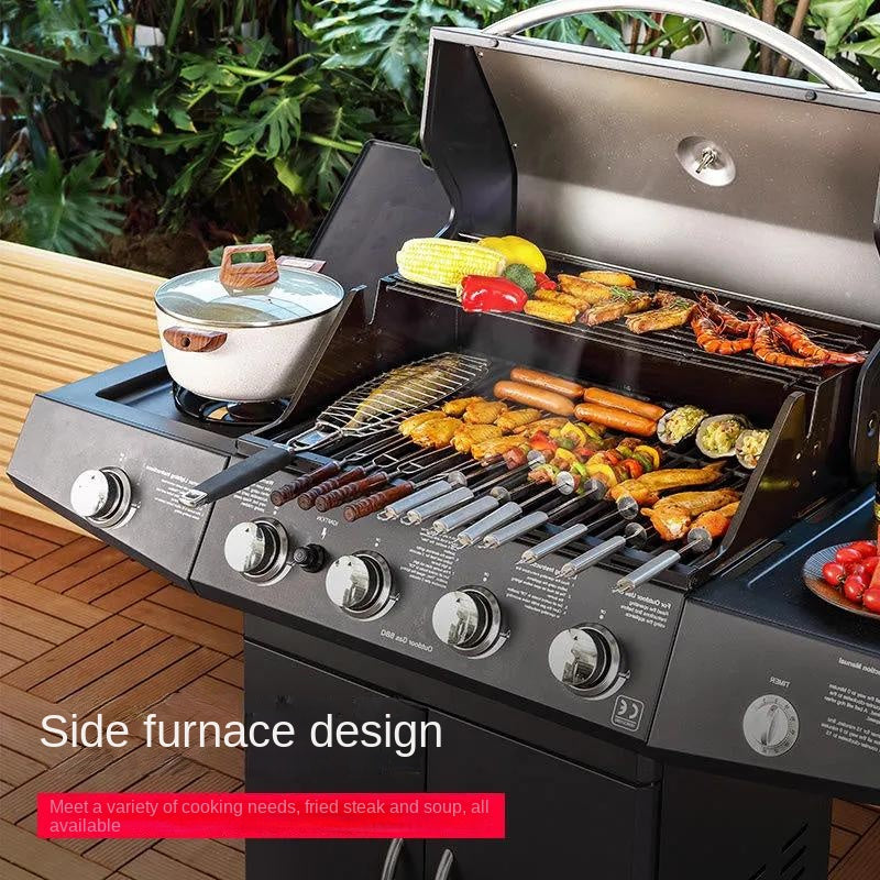 Gas 4+1 burner BBQ Grill WEMESUN KS-14074 S