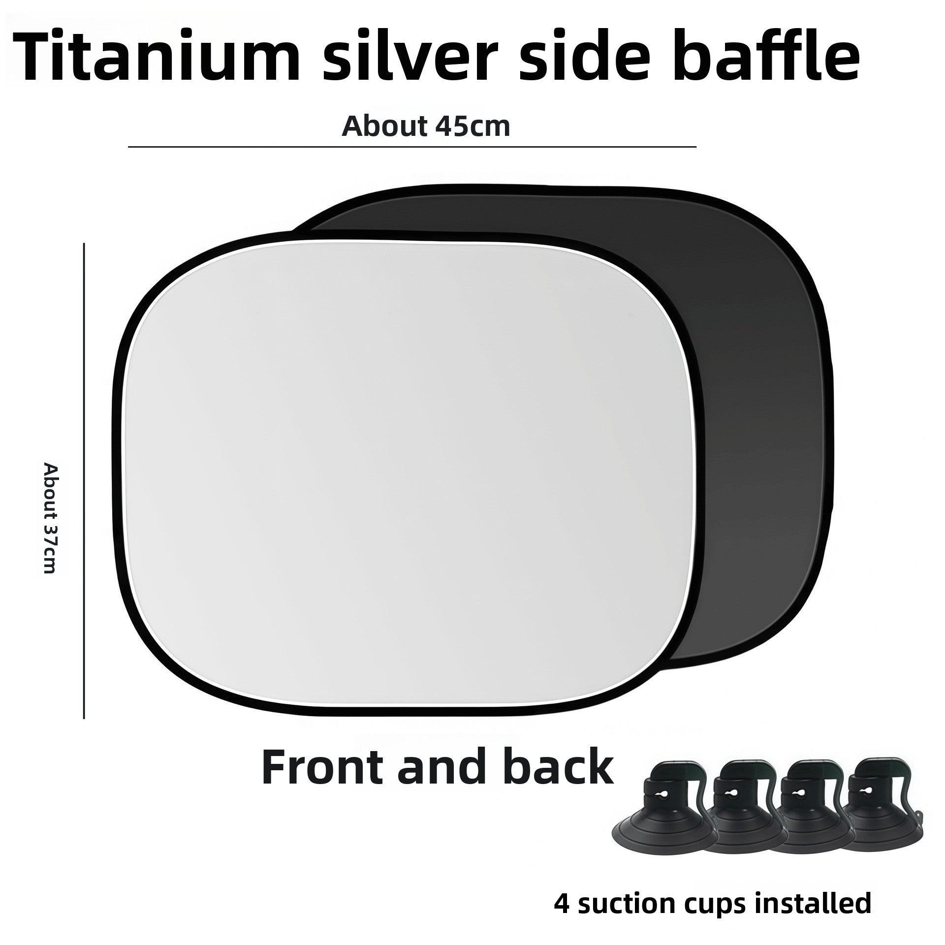 Car Titanium Silver Sunshade Rear Window Shade Curtain Rear Block Sun Protection Heat Insulation Sunshade Cover Car Interior Light Shield Car-mounted Sunshade Block