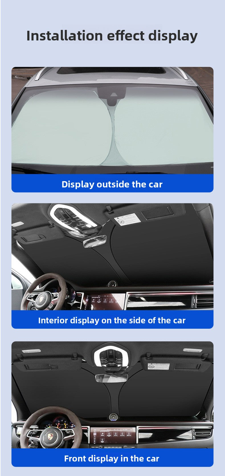 Car Windshield Sunshade Heat Insulation Sunshade for Car Anti-Glare Sunshade Board Summer Car Sunshade Windshield