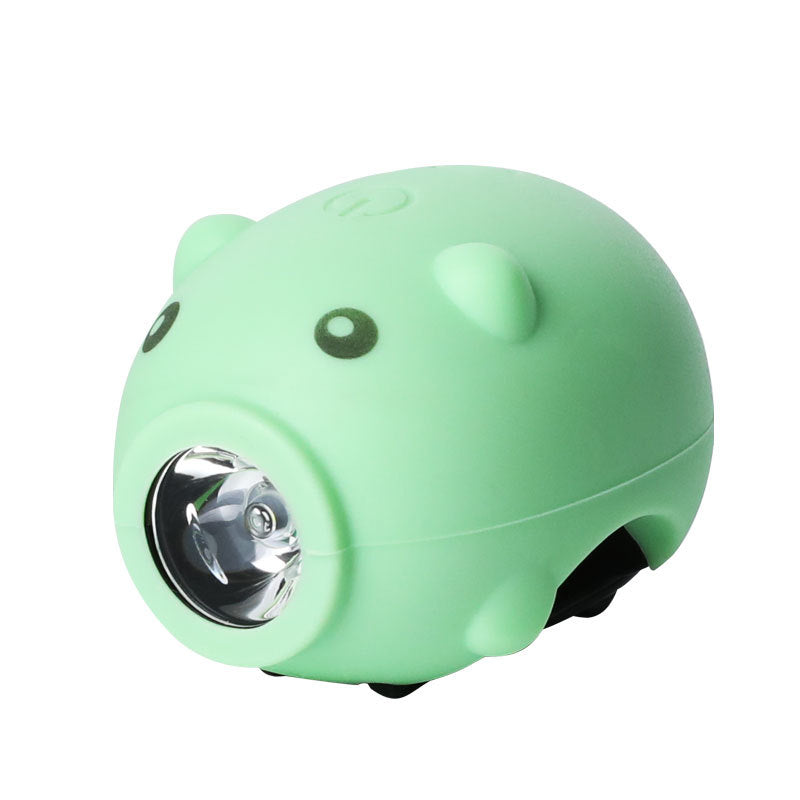 Customized Bicycle Light USB Charging Children Piggy Horn Light Bicycle Cycling Fitting Bicycle Headlight