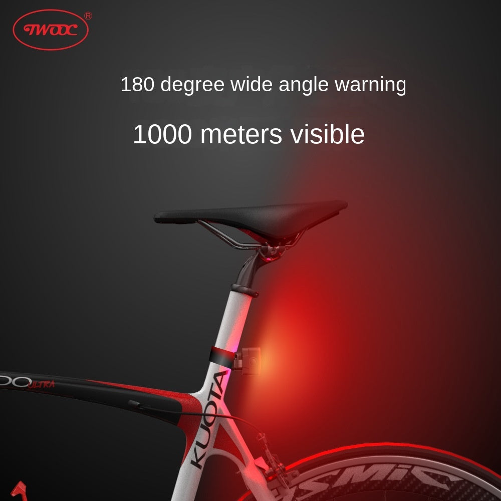 Bicycle Light Taillight Mountain Bike Headlight Bicycle Cycling Fixture Warning USB Charging Night Riding Front and Rear Light Cover Light
