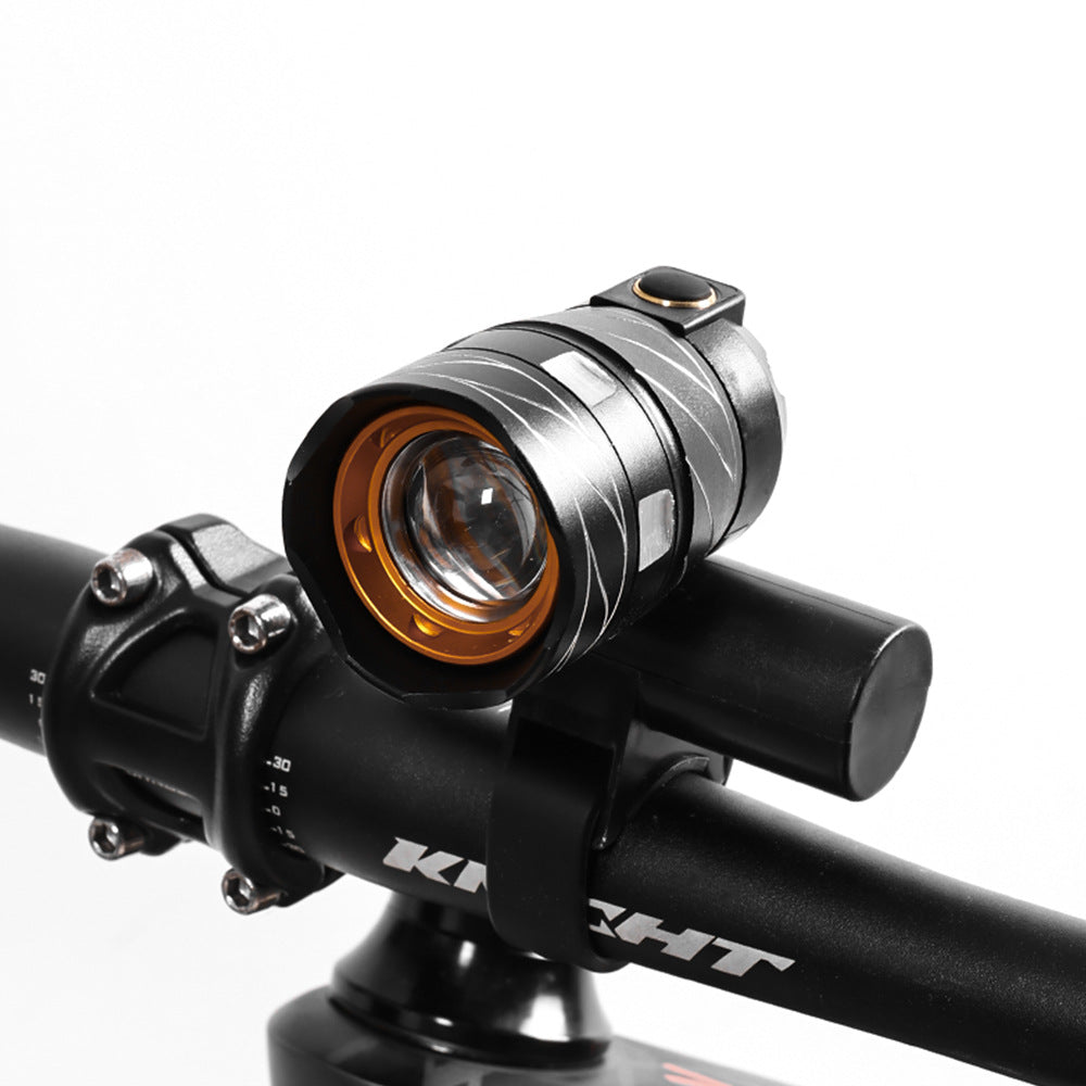 Self-Driving Headlight T6 Night Riding Power Torch Mountain Bike USB Charging Headlight Long-Range Bicycle Accessories