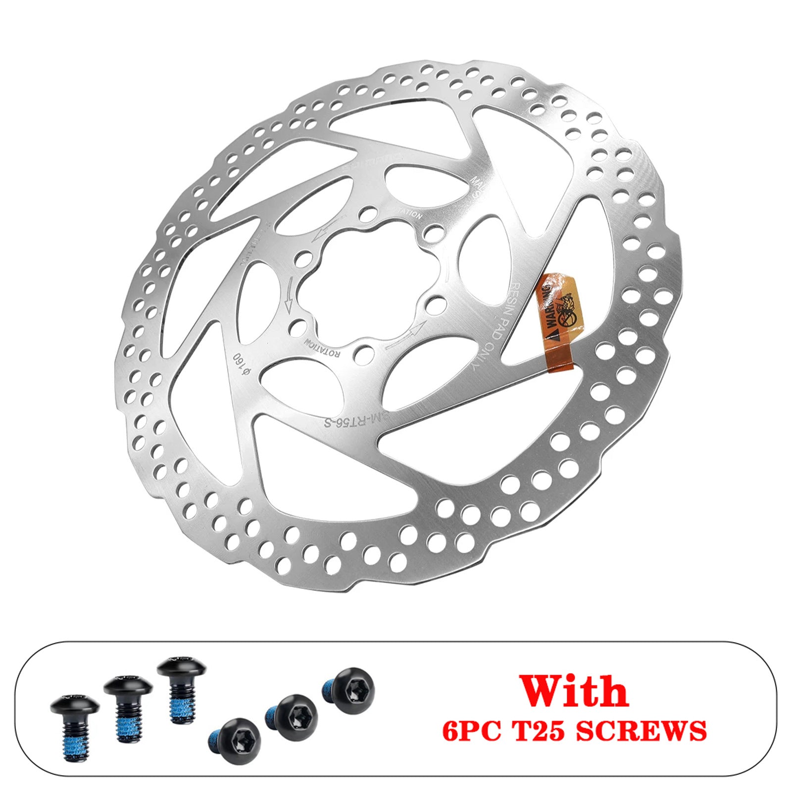 RT56 Disc Brake Pads Bicycle Six-Nail Brake Pads 160mm Brake Disc 180mm Disc with Screws