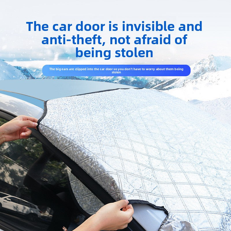 Car Magnetic Sunshade Curtain Front Windshield Sunshade Light Blocking Summer Heat Insulation Sunshade Car Accessories Sunshade