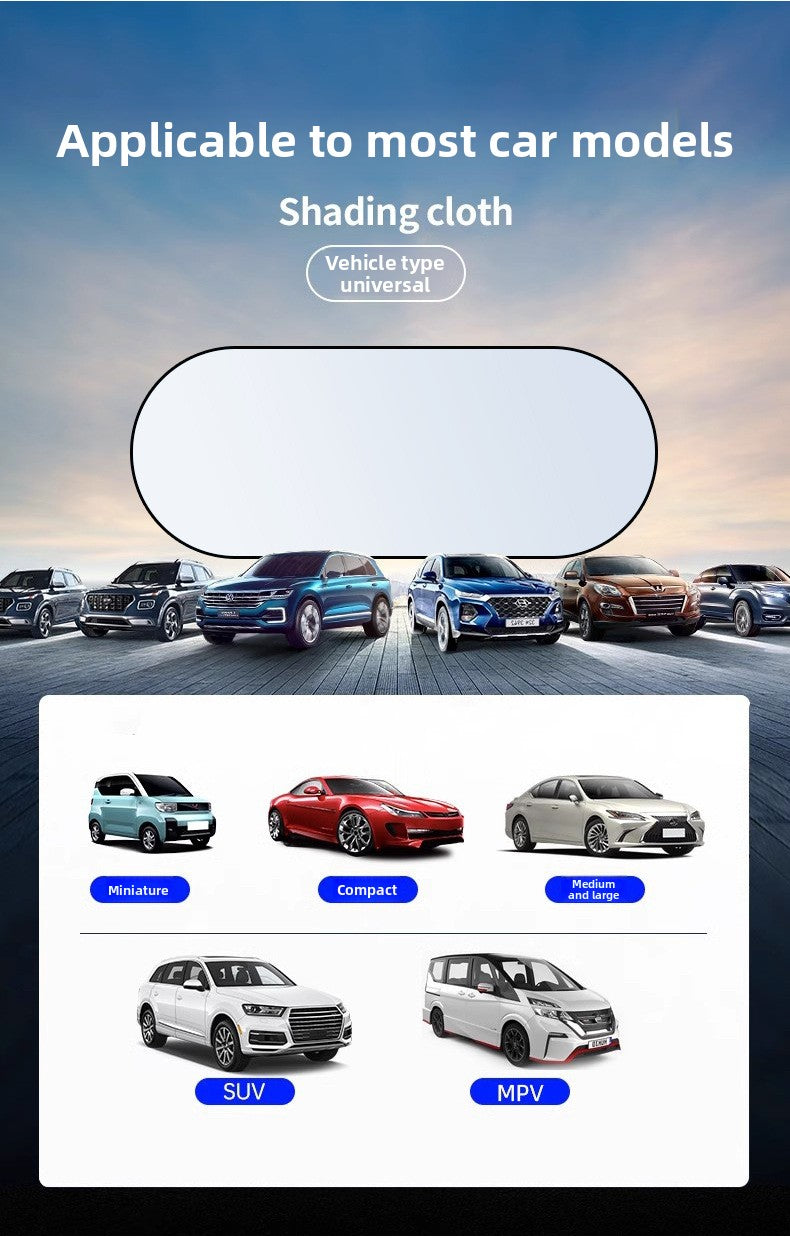 Car Titanium Silver Sunshade Rear Window Shade Curtain Rear Block Sun Protection Heat Insulation Sunshade Cover Car Interior Light Shield Car-mounted Sunshade Block