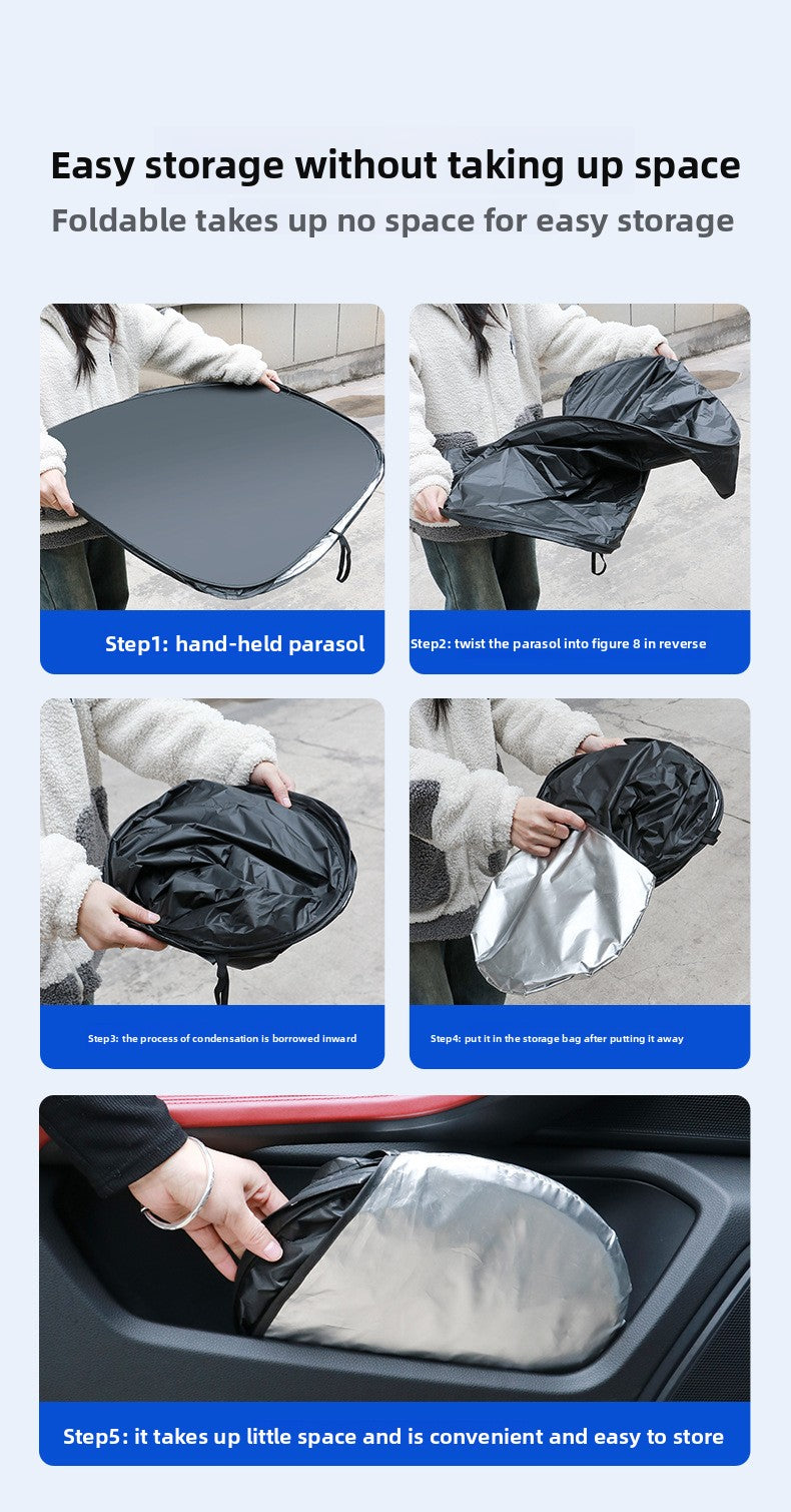 Car Windshield Sunshade Heat Insulation Sunshade for Car Anti-Glare Sunshade Board Summer Car Sunshade Windshield