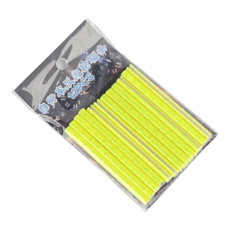 New Color Bicycle Reflective Stripe Hot Wheels Dead Fly Steel Wire Card Bar Bicycle Equipment 12 Pieces Per Pack