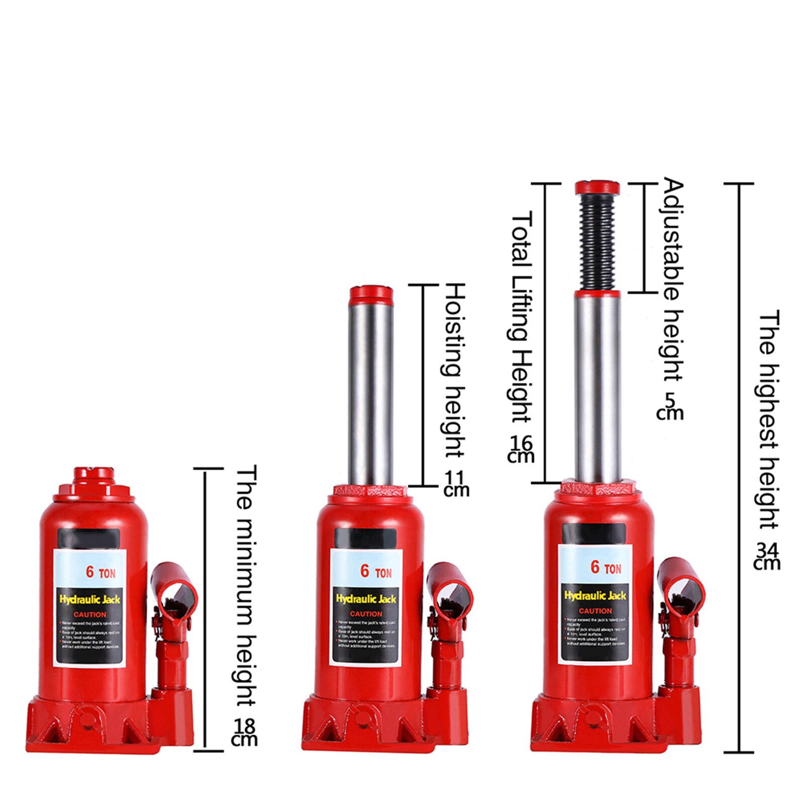 Heavy Duty Hydraulic Bottle Jack - Vertical Jack for Car & Truck