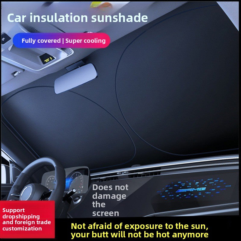 Car Sunshade Umbrella Sun Protection Heat Insulation Silver Coating Anti-Glare Side Window Sunshade Windshield Sunshade Front Shield