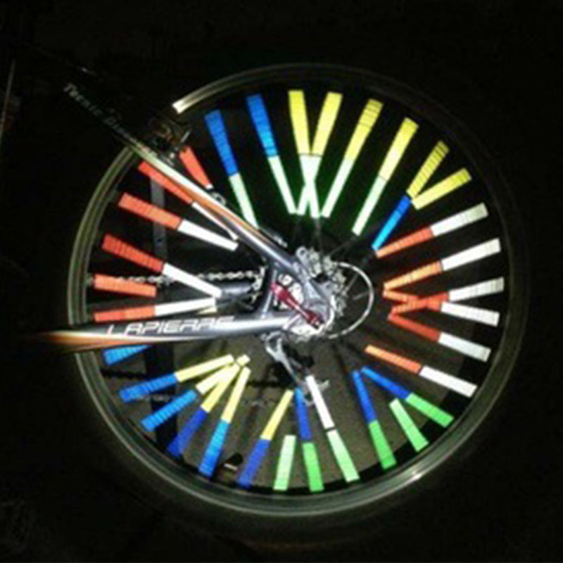 New Color Bicycle Reflective Stripe Hot Wheels Dead Fly Steel Wire Card Bar Bicycle Equipment 12 Pieces Per Pack