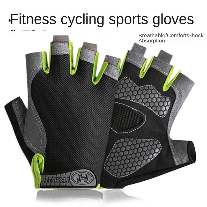 Half Finger Gloves Men and Women Riding Sports Fitness Summer Open Finger Outdoor Mountaineering Cycling Breathable, Non-Slip, Wear-Resistant Gloves