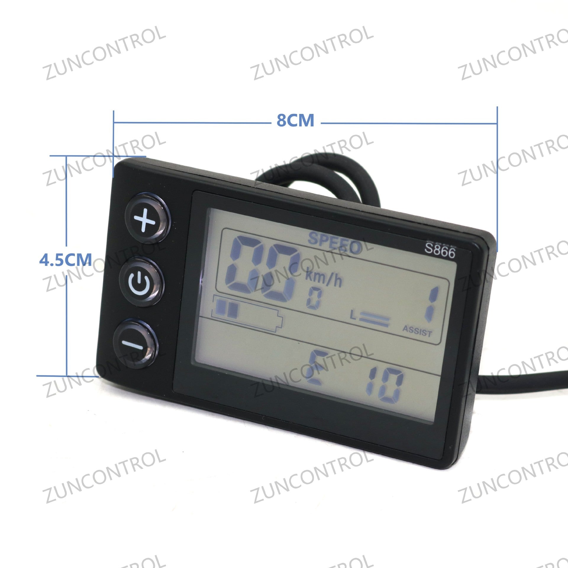 ZUNCONTROL Electric Bicycle Scooter UART Smart Instrument S866-A Model 5-Core Waterproof Head