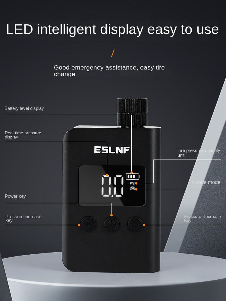 Portable Air Pump Tire Electric Car Handheld Digital Display Tire Pump Smart Wireless Bicycle Inflating Pump