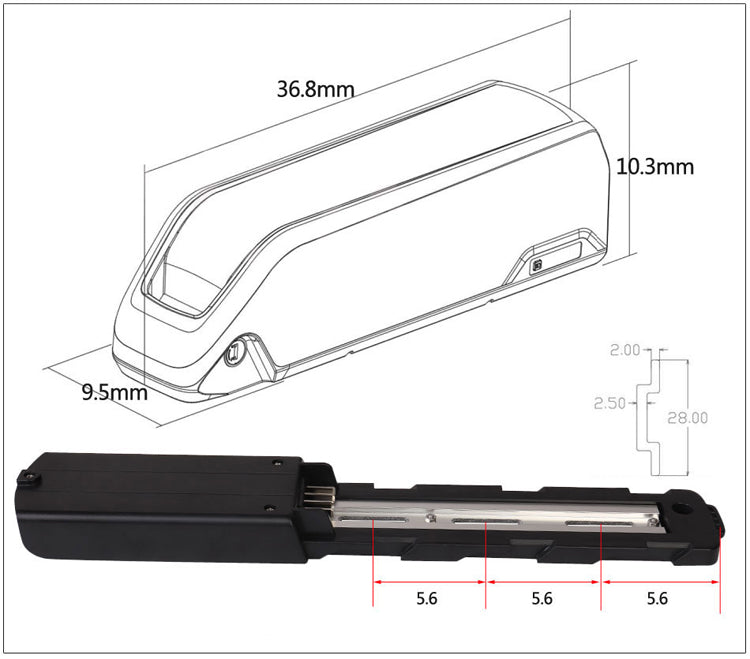 36V/48V 21700 Seatpost Battery Case Conversion, Ebike Seat Tube Battery Box DIY