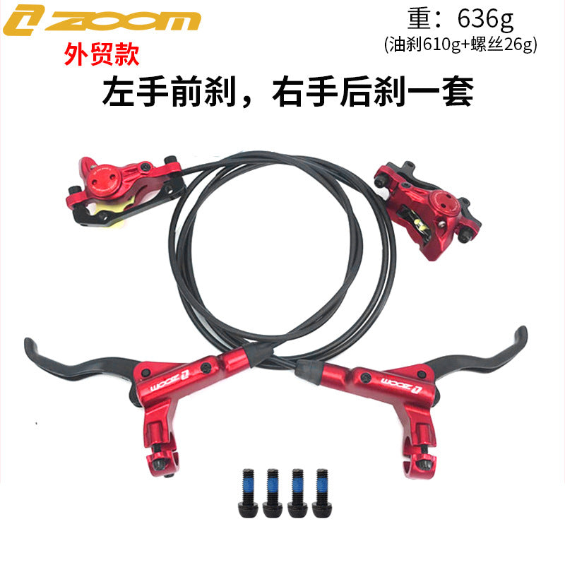 ZOOM HB875 Oil Brake Mountain Bike Oil Disc Hydraulic Disc Brake Bicycle Oil Tube Brake MT200