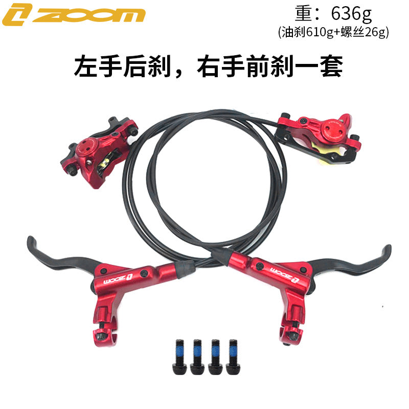 ZOOM HB875 Oil Brake Mountain Bike Oil Disc Hydraulic Disc Brake Bicycle Oil Tube Brake MT200