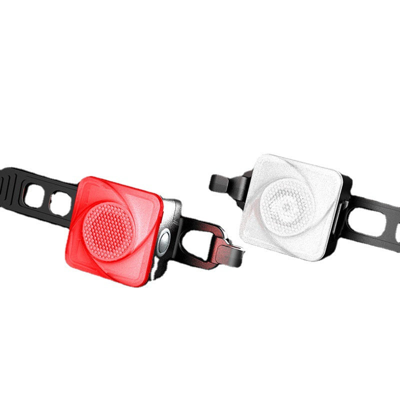 Bicycle Light Taillight Mountain Bike Headlight Bicycle Cycling Fixture Warning USB Charging Night Riding Front and Rear Light Cover Light