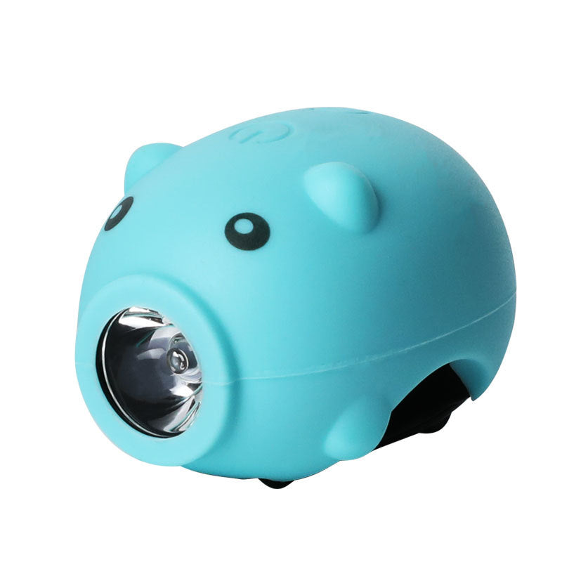 Customized Bicycle Light USB Charging Children Piggy Horn Light Bicycle Cycling Fitting Bicycle Headlight