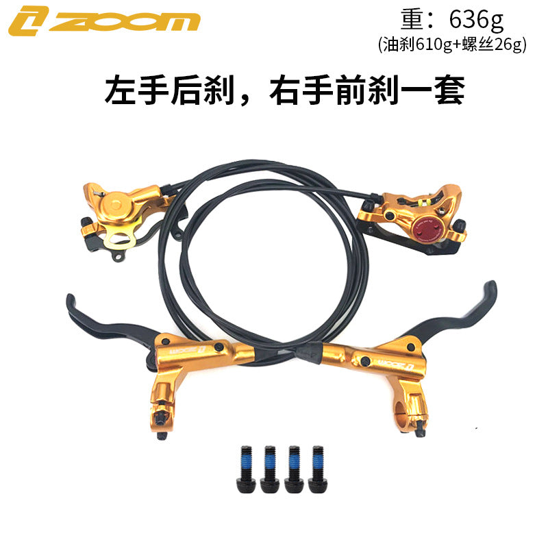 ZOOM HB875 Oil Brake Mountain Bike Oil Disc Hydraulic Disc Brake Bicycle Oil Tube Brake MT200