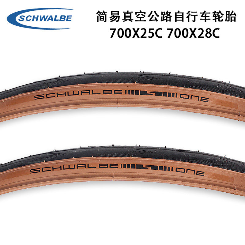Schwalbe One Road Bike 700x25C 28C Vacuum Folding Puncture-Resistant Bronze Tire