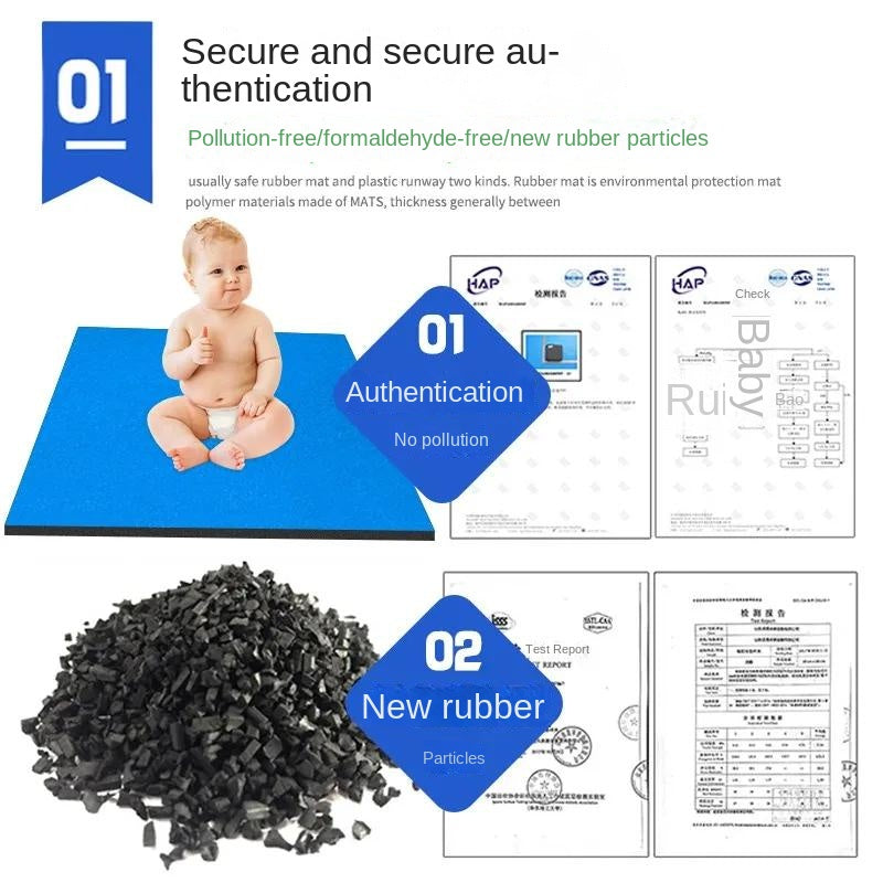 Outdoor rubber floor mat playground tile