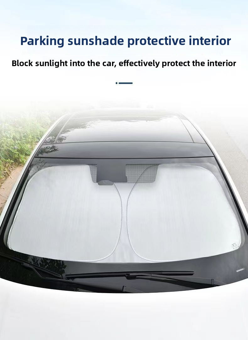Car Sunshade Umbrella Sun Protection Heat Insulation Silver Coating Anti-Glare Side Window Sunshade Windshield Sunshade Front Shield