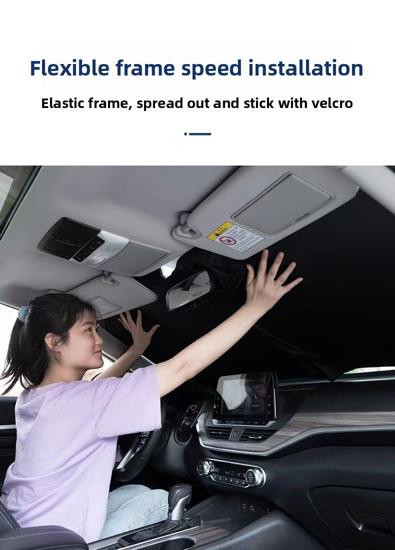Car Sunshade Umbrella Sun Protection Heat Insulation Silver Coating Anti-Glare Side Window Sunshade Windshield Sunshade Front Shield
