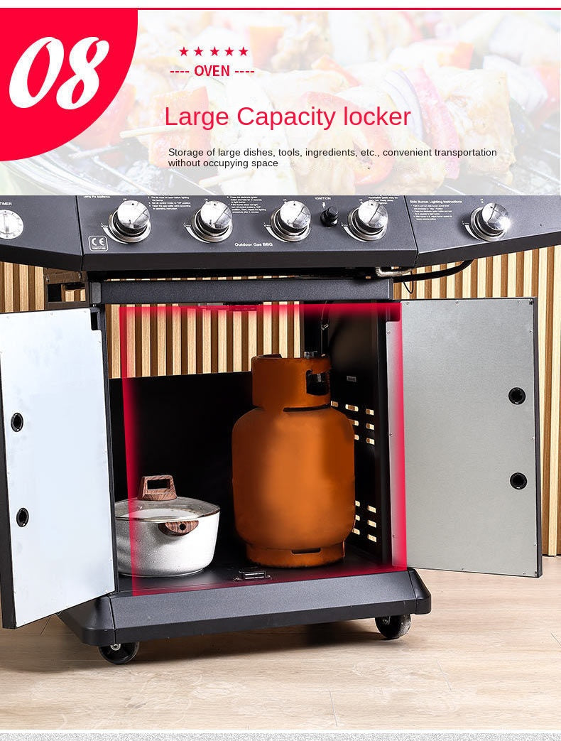 Gas 4+1 burner BBQ Grill WEMESUN KS-14074 S