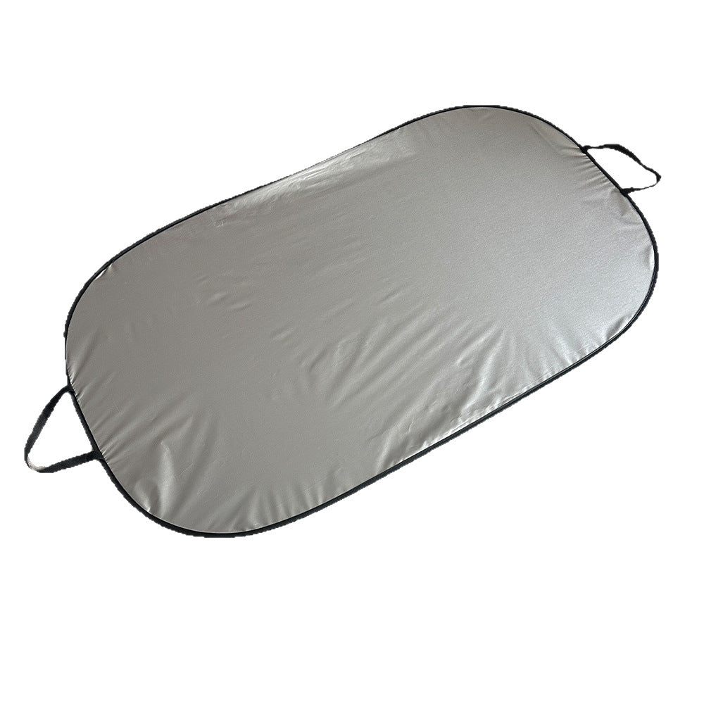 Factory Direct Sales Car Sunshade Large Front Shield Silver Tape Printed LOGO Sun Protection Heat Insulation Car Sunshade Wholesale