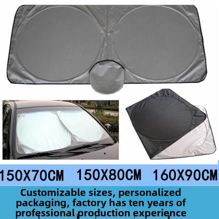 Manufacturer Supply Car Front Sunshade Double Circle Front Sunshade Car Sunshade Front Sunshade Car Front Sunshade