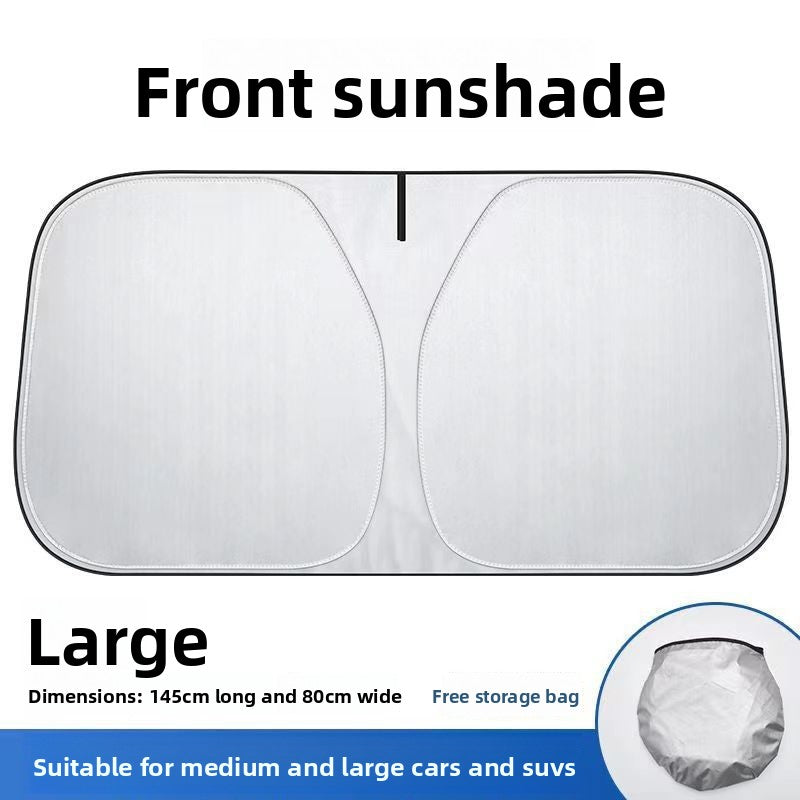 Car Sunshade Umbrella Sun Protection Heat Insulation Silver Coating Anti-Glare Side Window Sunshade Windshield Sunshade Front Shield