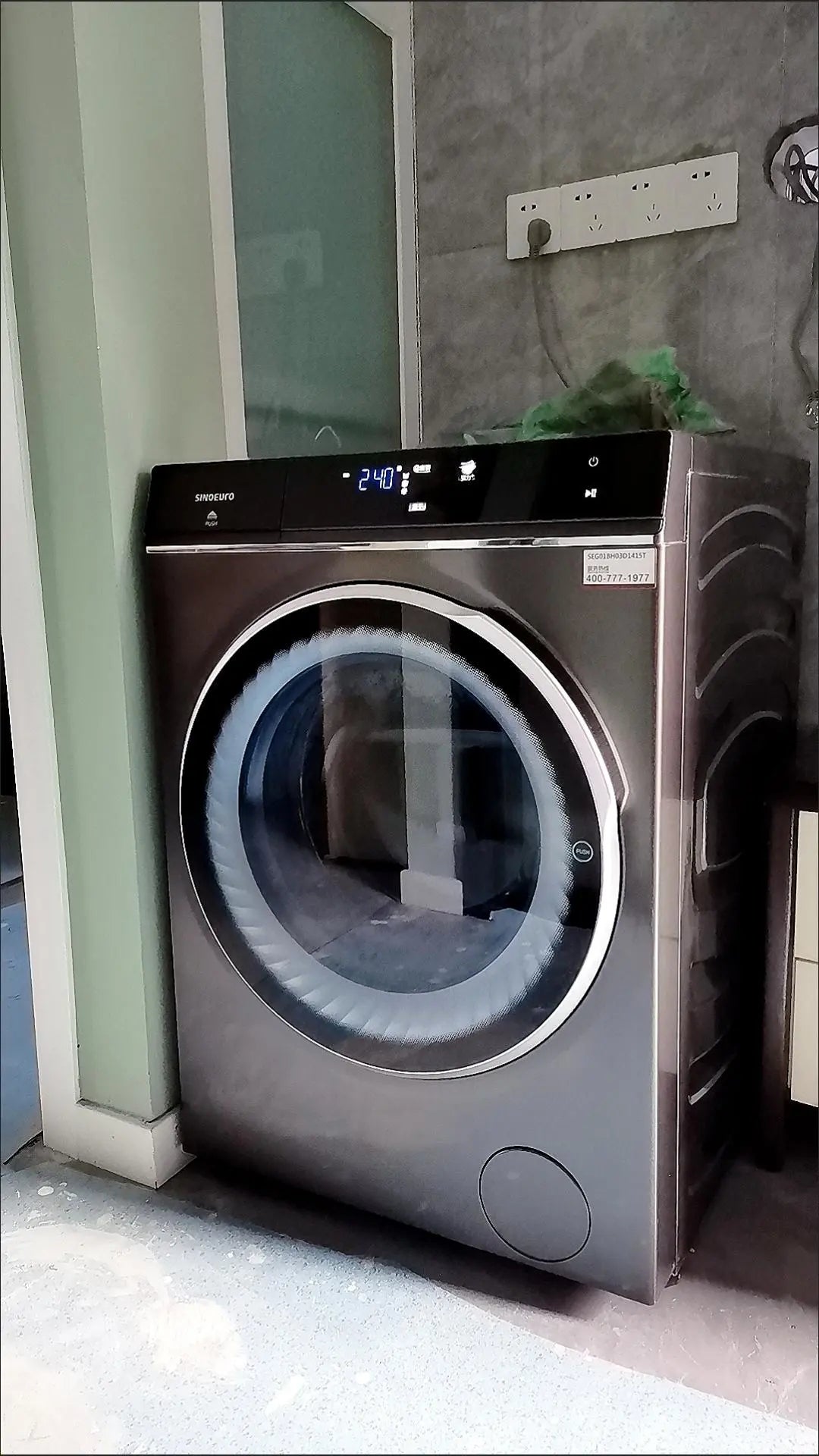 Sinoeuro full-automatic drum washing machine with a capacity of 12-15kg for commercial use in hotels and hotels