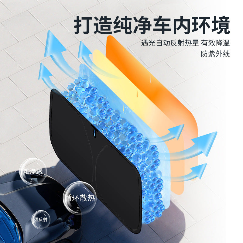 Suitable for Zhijie R7 S7 Car Sunshade, Xiangjie S9 Car Interior Front Windshield Sunshade, Summer Parking Essential