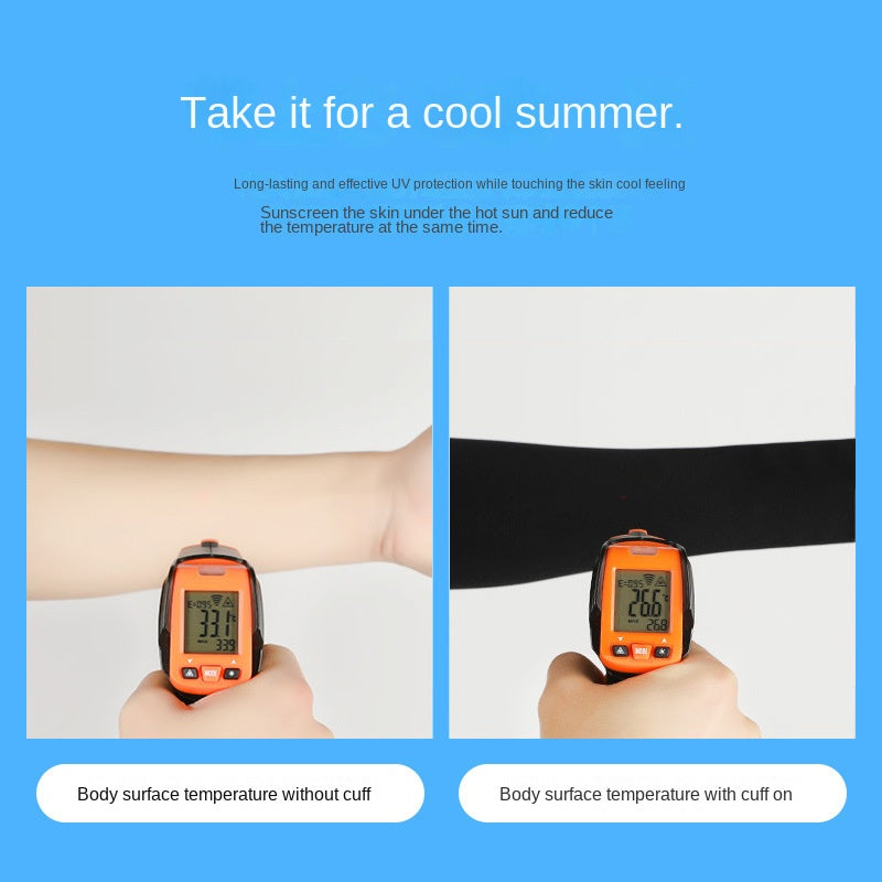 Summer Viscose Fiber Sun-Protection Oversleeves Men's and Women's Outdoor Driving UV-Proof Arm Guard Sun-Proof Thin Breathable Ice Sleeve Wholesale