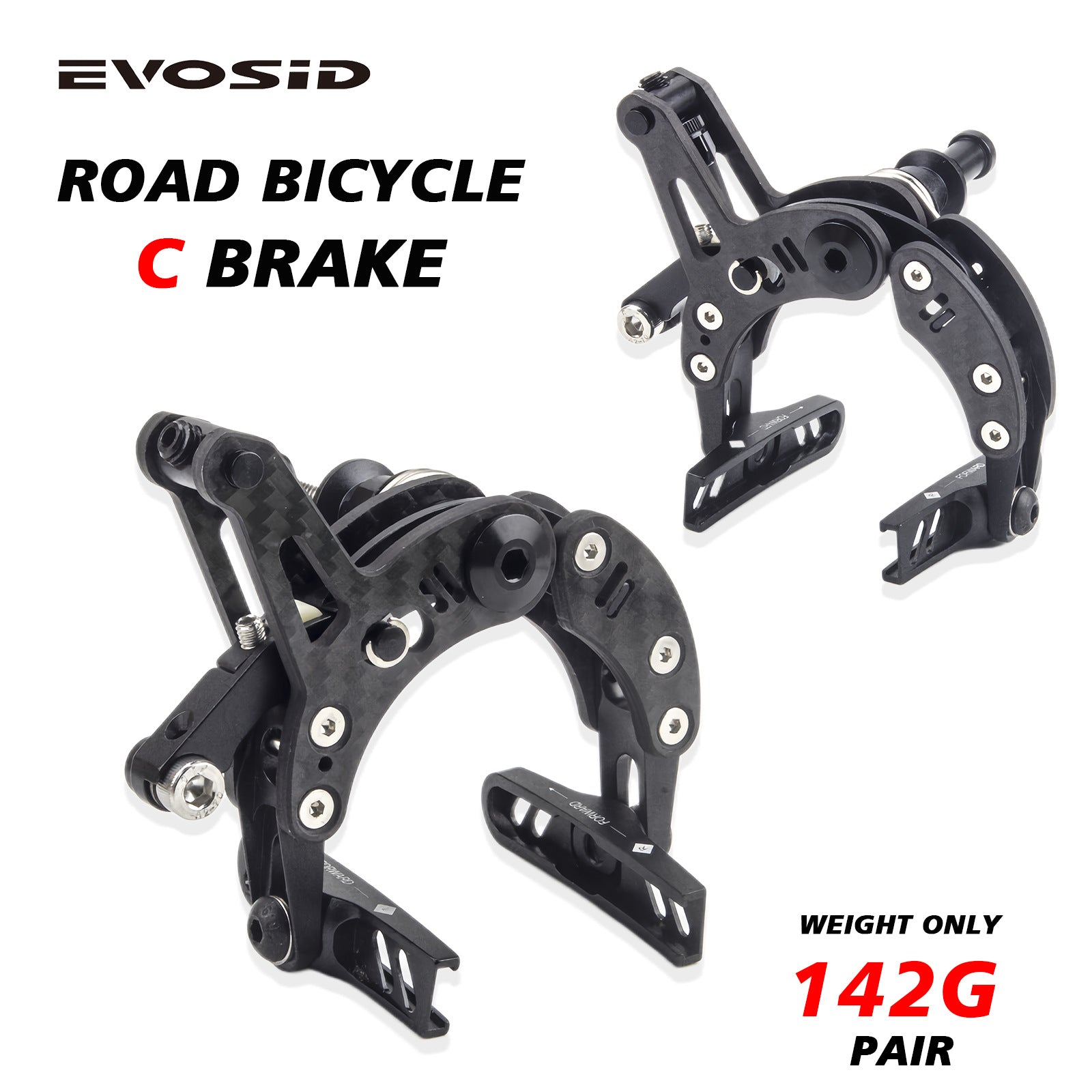 Road Folding Bike Carbon Fiber C Brake Small Wheel Bike 700C Road Bicycle 142g Caliper Lightweight C Caliper Brake