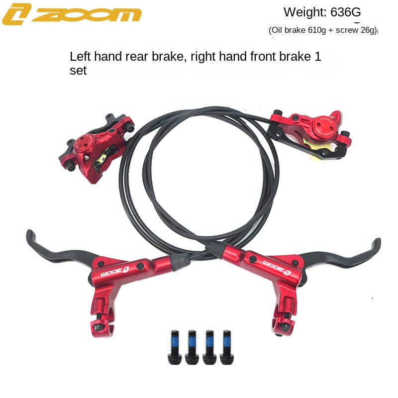 ZOOM HB875 Oil Brake Mountain Bike Oil Disc Hydraulic Disc Brake Bicycle Oil Tube Brake MT200